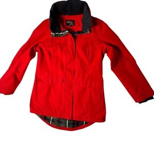 Pendleton Mens Red Field Jacket Plaid Lined Barn Coat Size M 1328191